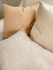 Linen Luster Silk Cushion in Wheat