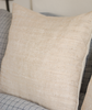 Linen Luster Silk Cushion in Papyrus